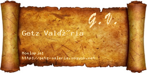 Getz Valéria névjegykártya